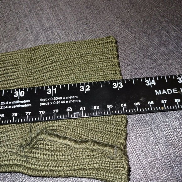 sz40 US MARINE CORPS USMC GREEN KNIT SWEATER SERVICE WOOL WOOLY PULLEY MG 259 - Picture 10 of 11